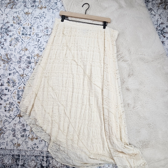 torrid Dresses & Skirts - Torrid Maxi Asymmetrical Lace Skirt Cream Plus Size Women 2